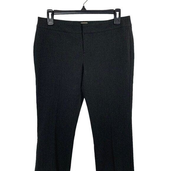 Ecru Gray Textured Dress Pants Mid Rise Trouser Career Office Wear 2 - Picture 2 of 6